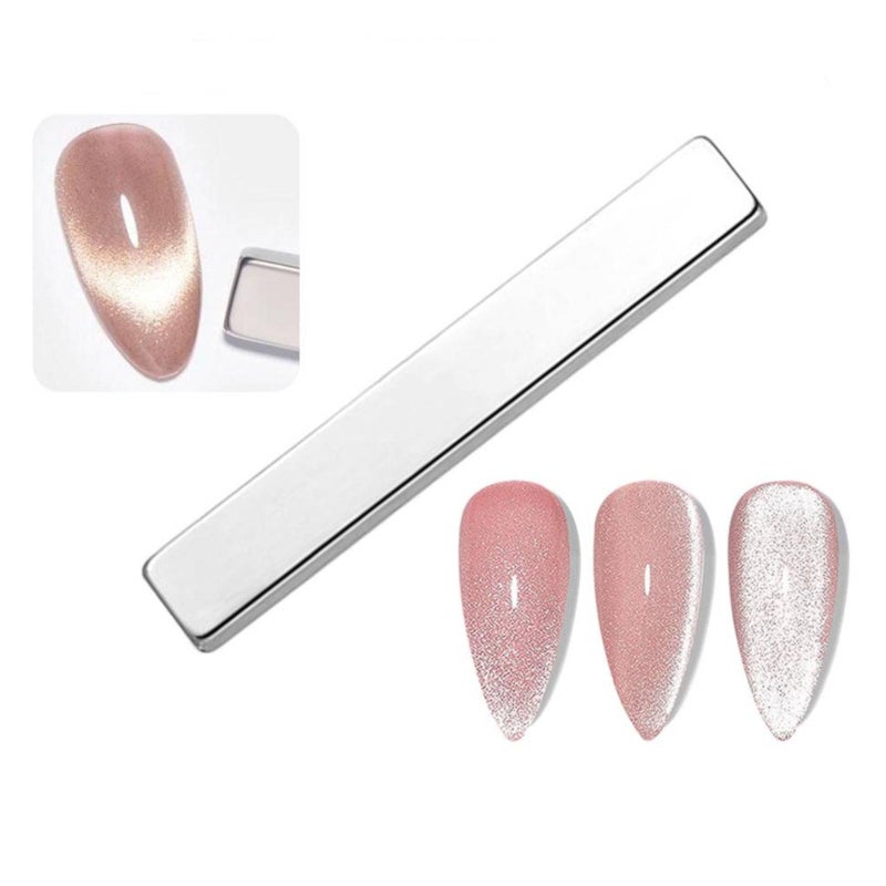 Cat Eye Magnet for Nails, Polish Magnet Pens Magnet Stick, 3D Magnetic Cat Eye Gel Polish Nail Art Tool, Easy DIY Nail Designs, White Universal Strip for All Nail Styles & Professional Look - Image 1